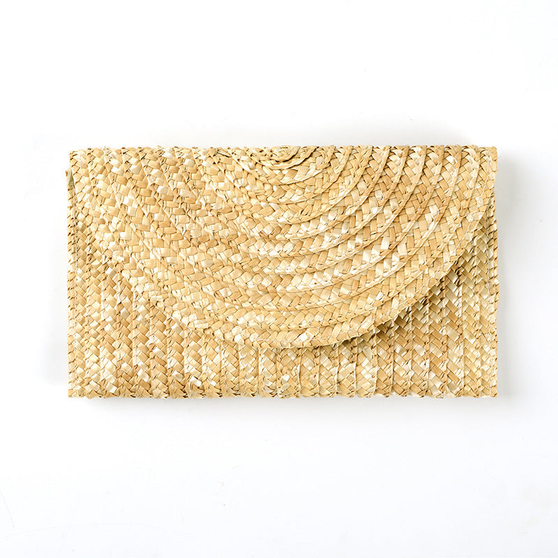 Handwoven Straw Clutch