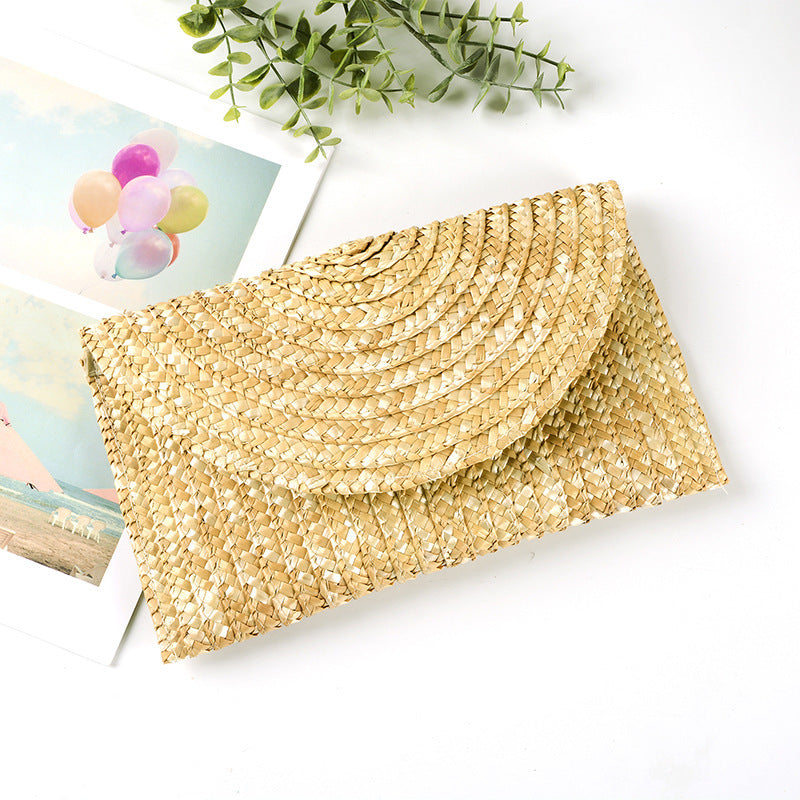 Handwoven Straw Clutch