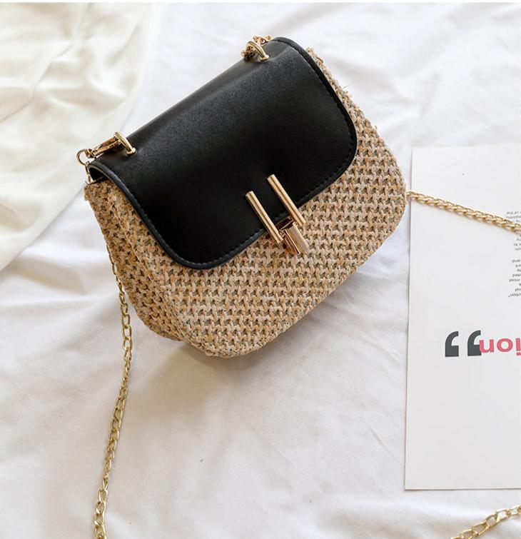 Fashionable Metropolitan Straw Cross Body Bag