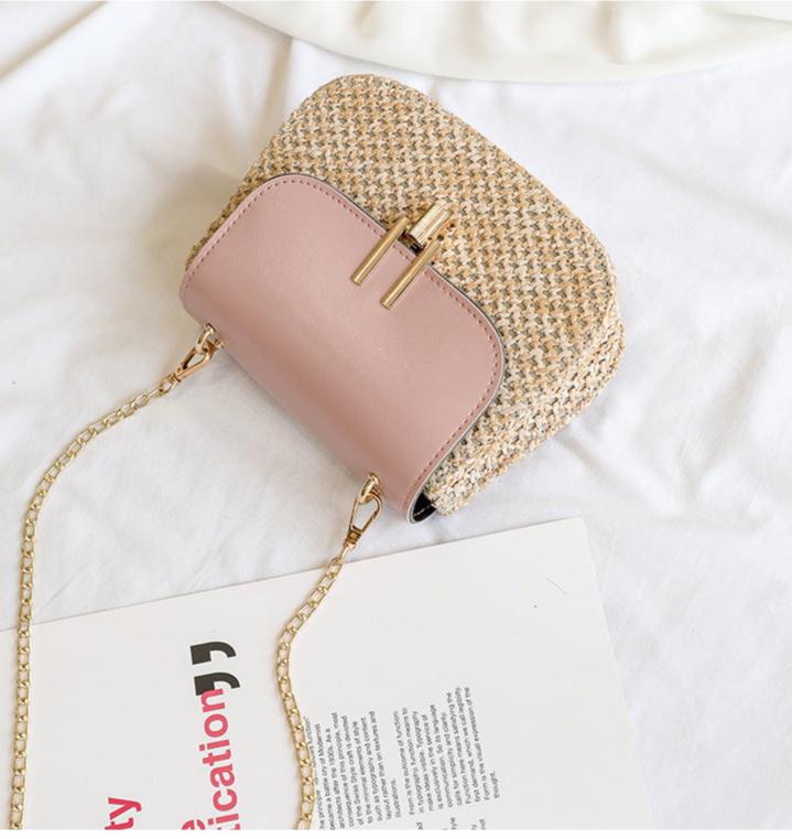 Fashionable Metropolitan Straw Cross Body Bag