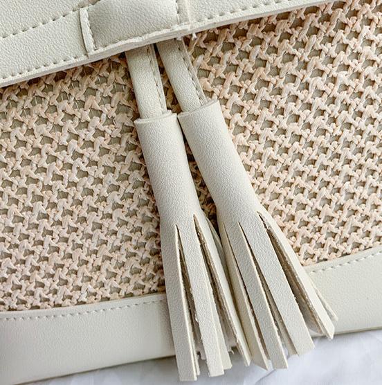 Fashionable Straw Woven Backpack