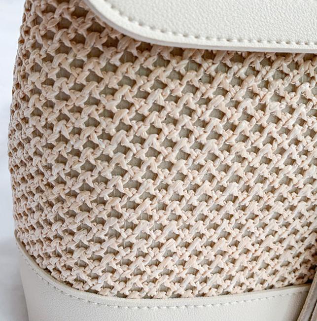 Fashionable Straw Woven Backpack
