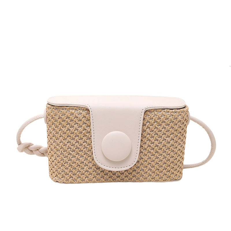 Western Style Straw Bucket Bag