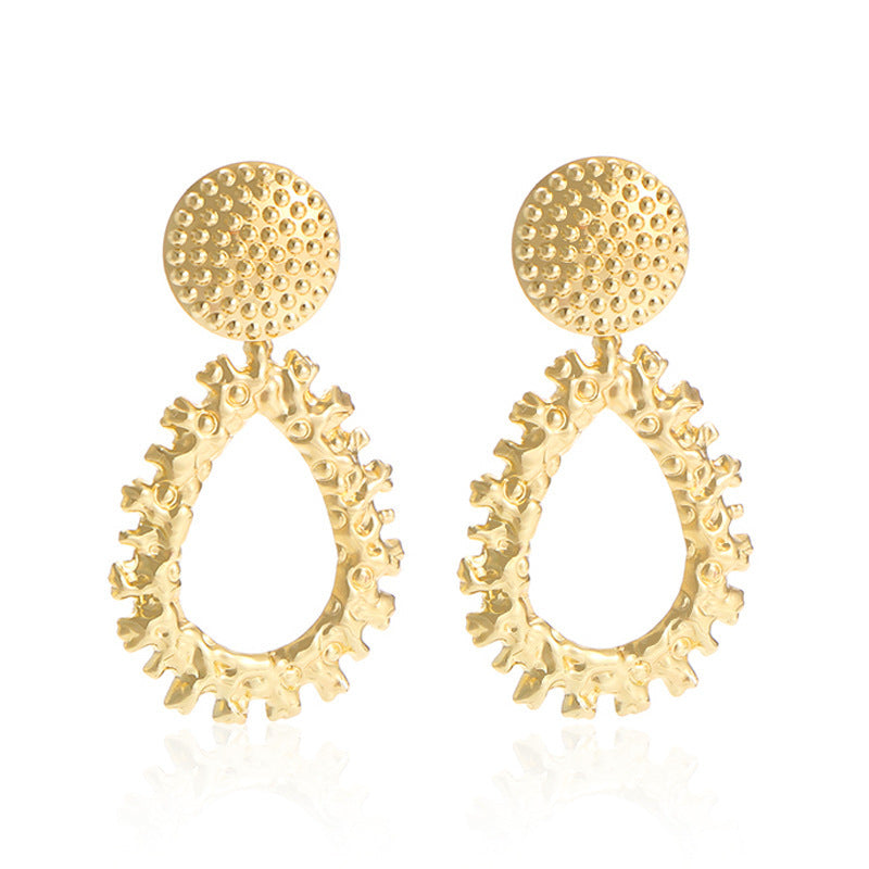 Metal Gold Wind Earrings