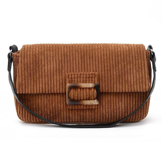 Trendy Corduroy Shoulder Bag