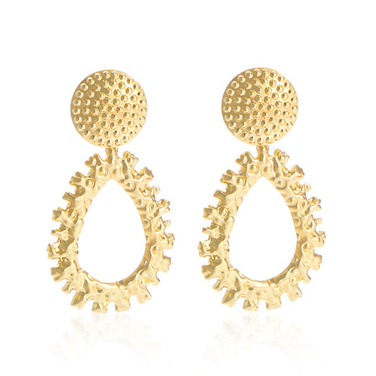 Metal Gold Wind Earrings