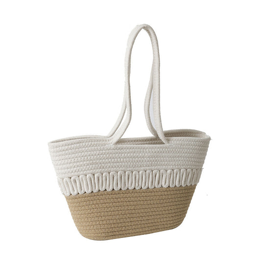 Elegant Large Capacity Woven Handbag